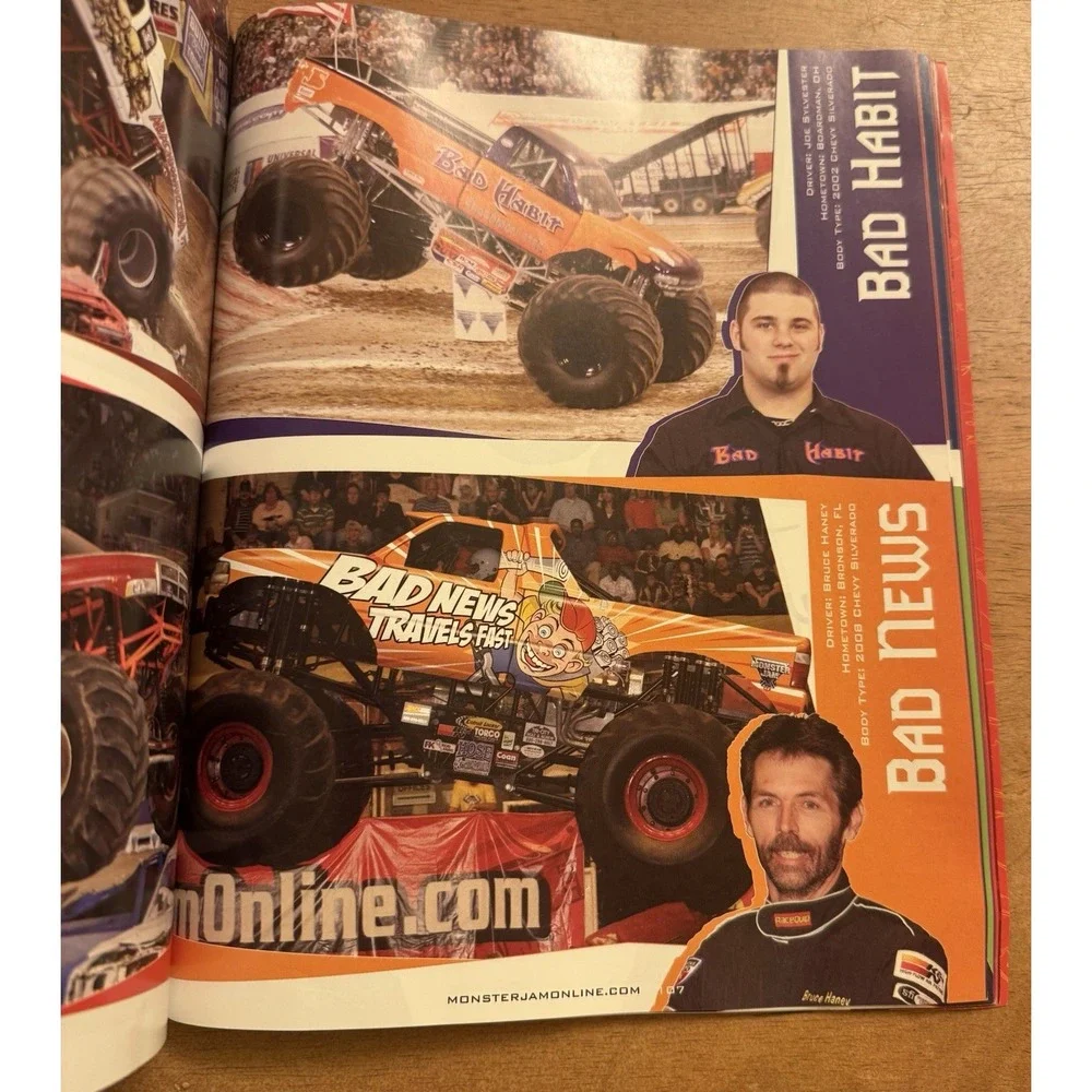 Signed Monster Truck Monster Jam 2008 Official Souvenir Yearbook Grave Digger